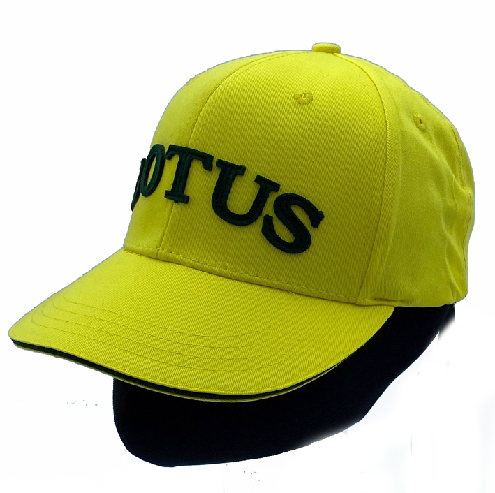 チームロータス・フラットピーク・黄・ベースボールキャップの画像