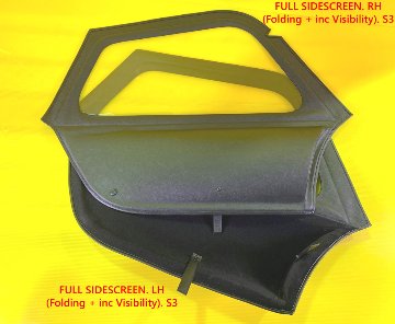 サイドスクリーン、フル、左、ブラックビニール、折りたたみ式、S3の画像