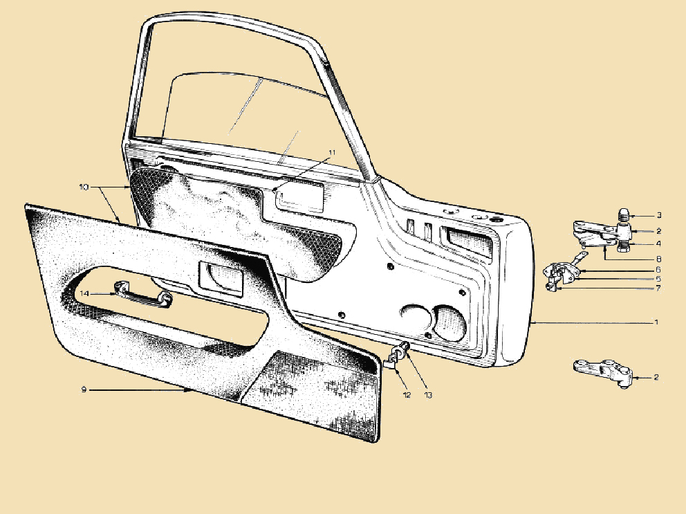 caterham.jp|｜}クラシックロータス/エランBody/ドア&ヒンジ_BG｜{ニライカナイドットコム}