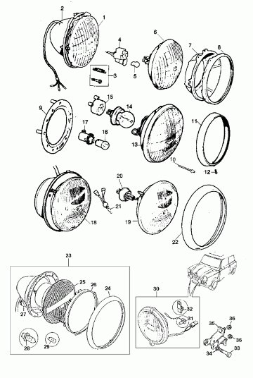 ヘッドライト・リム・Roverミニ用・7"インチ・クローム画像