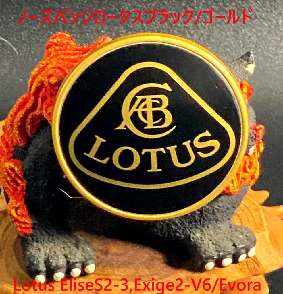 ノーズバッジロータスブラック/ゴールドの画像