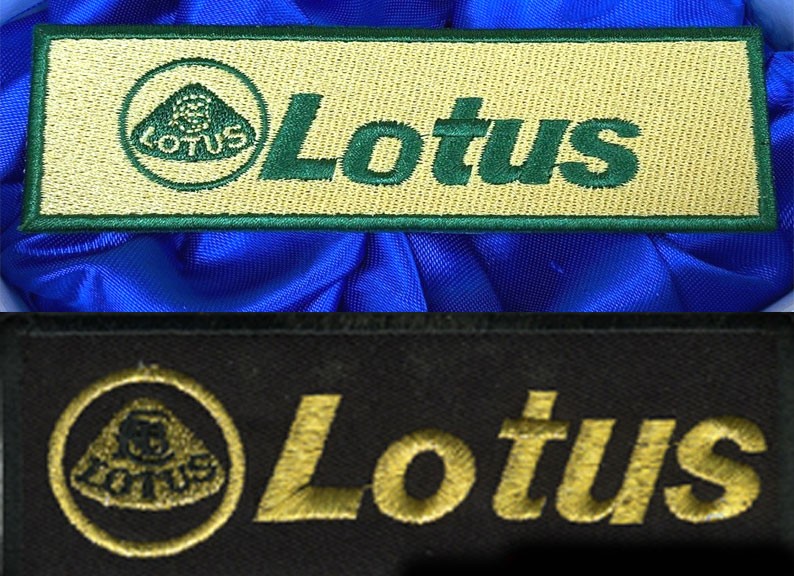 布バッジ・ロータス長方形の画像