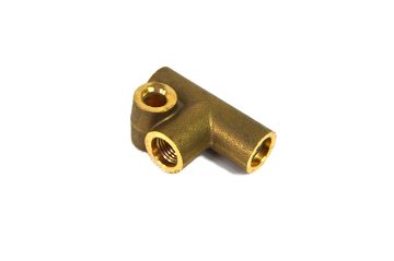 ブレーキパイプユニオン、3-WAY、 真鍮製、3/8" x 24 UNFの画像