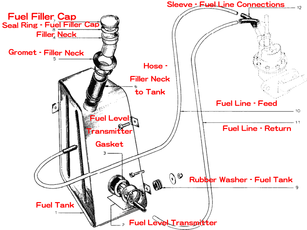 フューエルタンク、右、アルミ、ロータス ヨーロッパ S2の画像