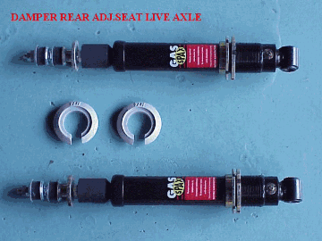 ダンパー、(減衰+車高調整)、リア、85-89　SPAX製、ケーターハム S3 Classic Live角付の画像