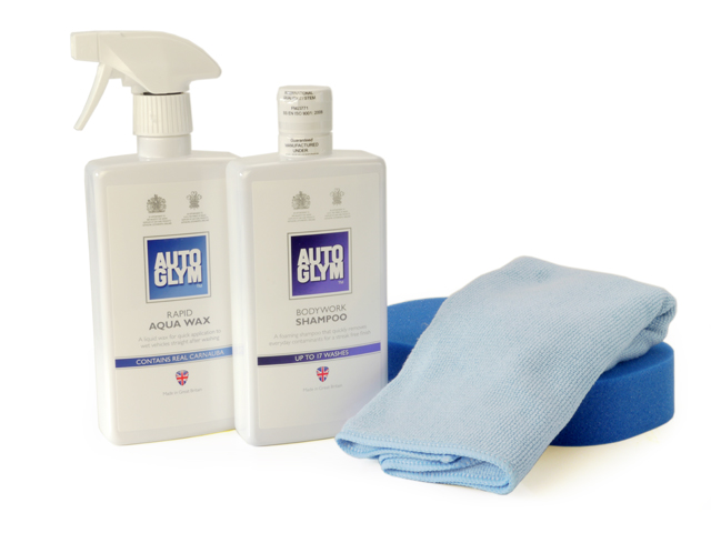 AUTOGLYM (オートグリム)、ボディワークウォッシュ & プロテクトコンプリートキット (ケミカル2種類＋クロス2種類)の画像