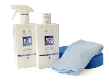 AUTOGLYM (オートグリム)、ボディワークウォッシュ & プロテクトコンプリートキット (ケミカル2種類＋クロス2種類)の画像