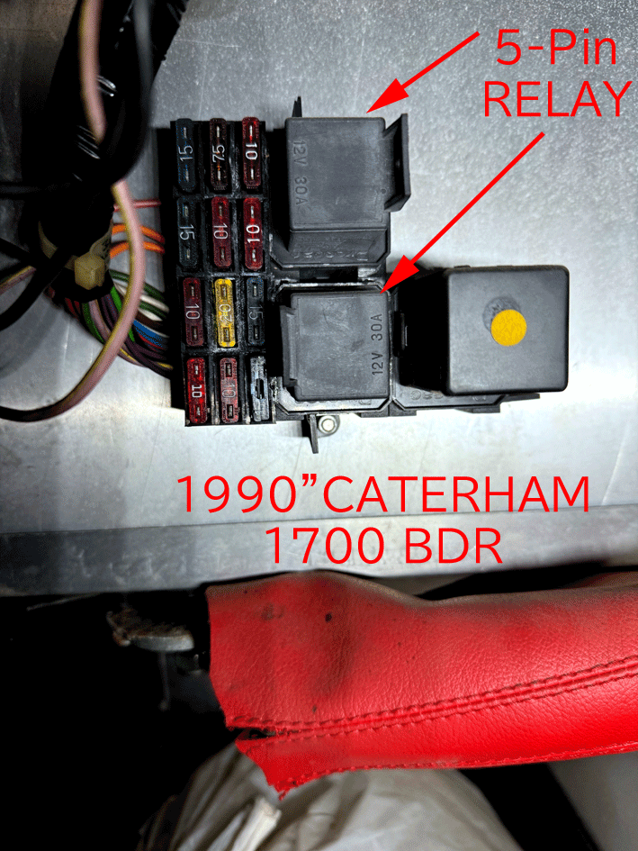 リレー、フューズボックス、5ピン、ケーターハム 1986年以降の画像