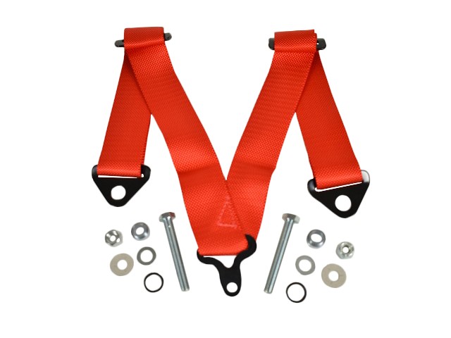 クラッチストラップ、4点式クイックリリースシートベルト用、Vタイプ、レッドの画像