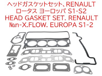 ヘッドガスケットセット、 RENAULT、ロータス ヨーロッパ S1-2の画像