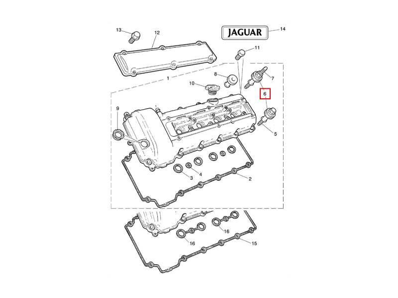 アイソレーター (ワッシャー)、 カムカバー、Aftermarket、 ジャガー V8エンジン、X308、X100、 X200、X350の画像