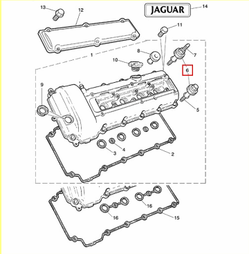 カムカバーガスケット、 Aftermarket、ジャガー V8エンジン、 X308、X100、X200の画像