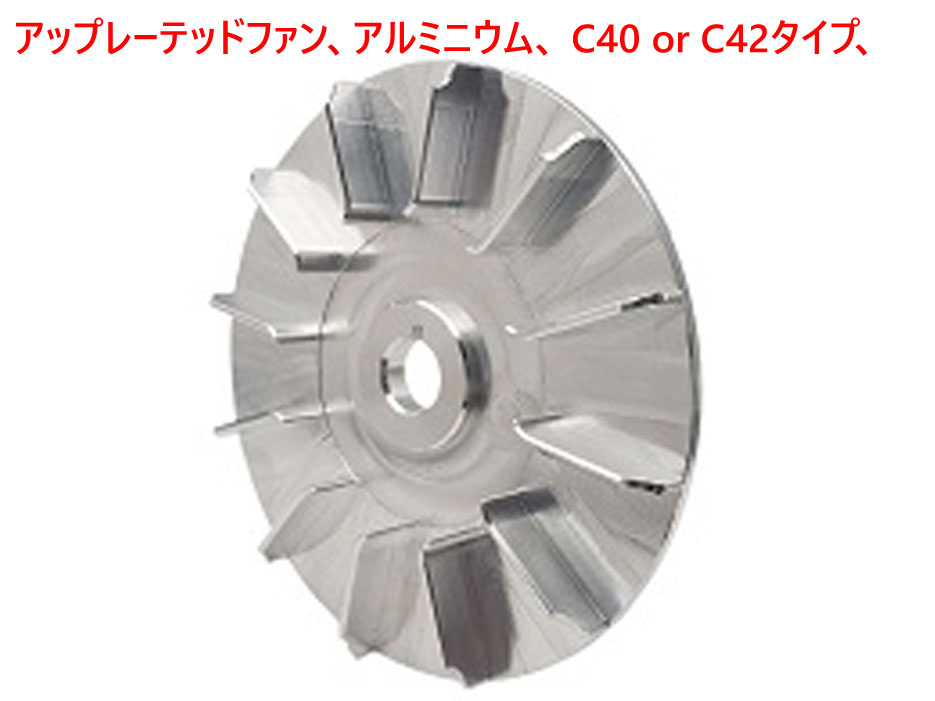 アップレーテッドファン、アルミニウム、 C40 or C42タイプ、ダイナライト用の画像
