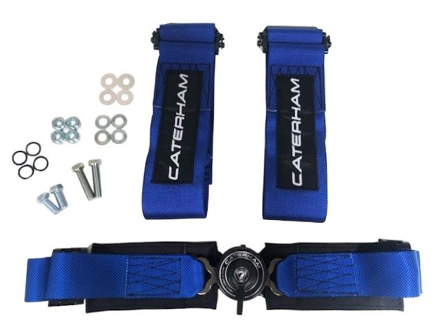 シートベルト、4点式、クイックリリース、色 : ブルー、右の画像