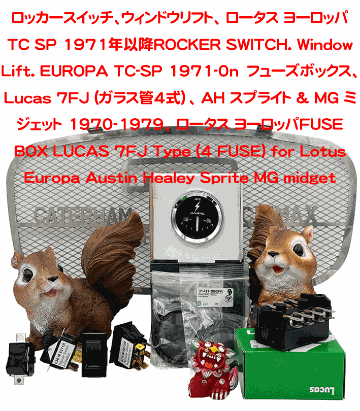 ロッカースイッチ、ウィンドウリフト、 ロータス ヨーロッパ 1971年以降の画像