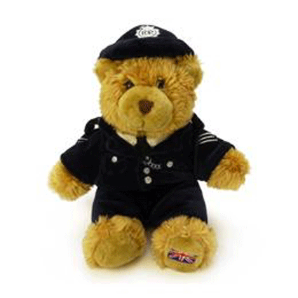 ぬいぐるみ、テディベア、ポリススタイル、サイズ：27cmの画像