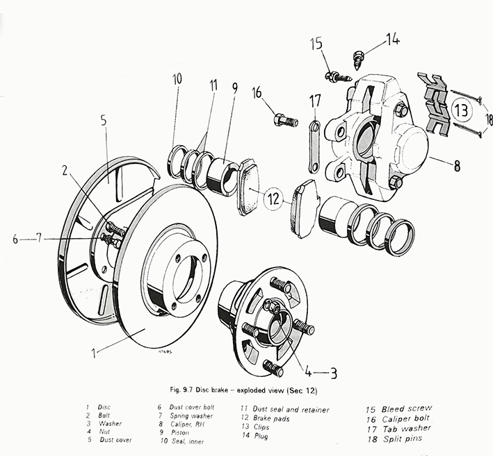 4ポット・強化ブレーキ・コンバーションキット、MGBの画像