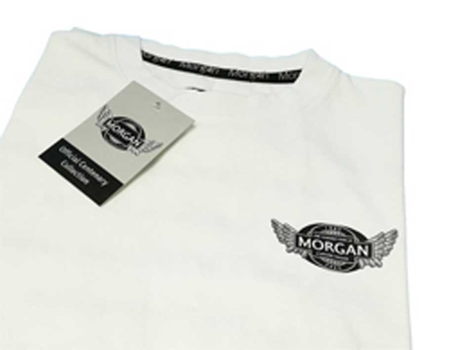 Ｔシャツ、モーガン、ホワイト "100 Years Of A Driving Passion"の画像