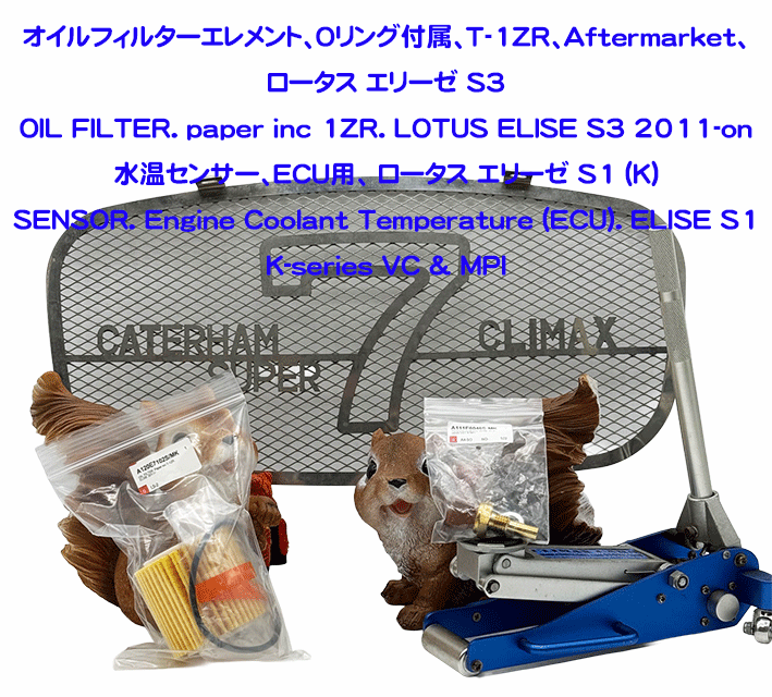 オイルフィルターエレメント、Oリング付属、Ｔ-1ZR、Aftermarket、ロータス エリーゼ S3の画像