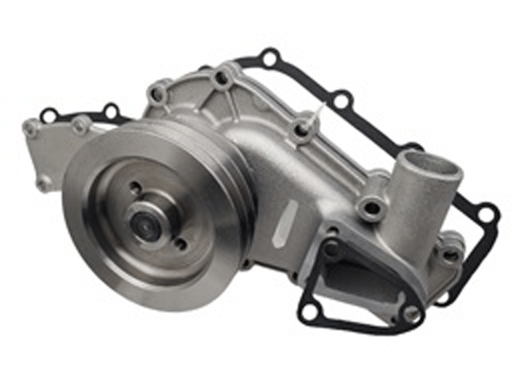 ウォーターポンプ & プーリー Assy、 ジャガー Eタイプ S3 後期 (アウトレットパイプ2箇所)、 XJ12 pre H.E エンジンの画像