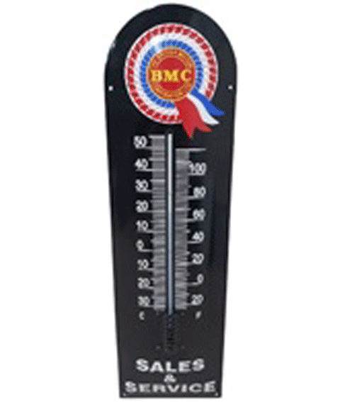 オートモビリア、エナメル看板 BMC 温度計、サイズ : 750 x 215 mmの画像