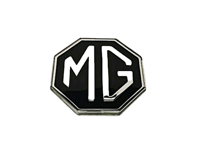 バッジ、MG シルバー X ブラック、プラスチック製、リアブーツ、MGB (車体番号 187841 - 296000まで)の画像