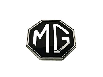 バッジ、MG シルバー X ブラック、プラスチック製、リアブーツ、MGB (車体番号 187841 - 296000まで)の画像