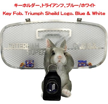  キーホルダー、トライアンフ、ブルー/ホワイトの画像