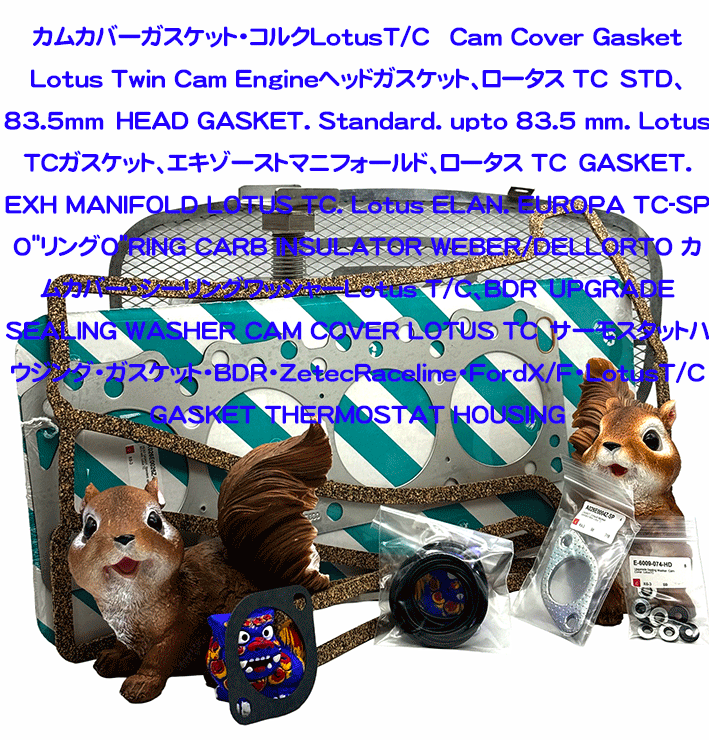 ガスケット、エキゾーストマニフォールド、ロータス TCの画像