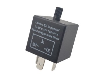 フラッシャーリレー、インジケータ―、12V 3ピン、LEDバルブ対応、点滅速度調整機能付き、(A120M0096F 互換 ロータス エリーゼ S3 2011年以降)の画像