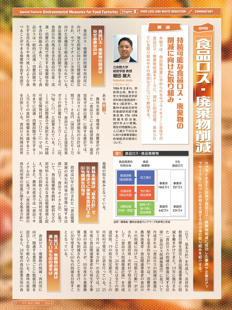 月刊食品工場長2026年8月号の画像