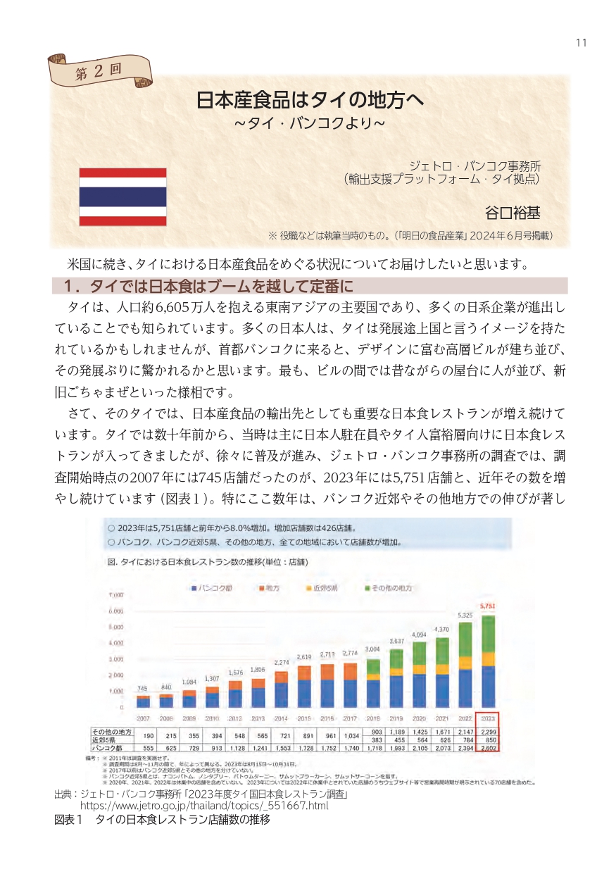 在外公館食料アタッシェ紀行　日本食レストラン展開のヒント＆食品輸出ガイドの画像