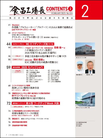 月刊食品工場長2025年2月号の画像