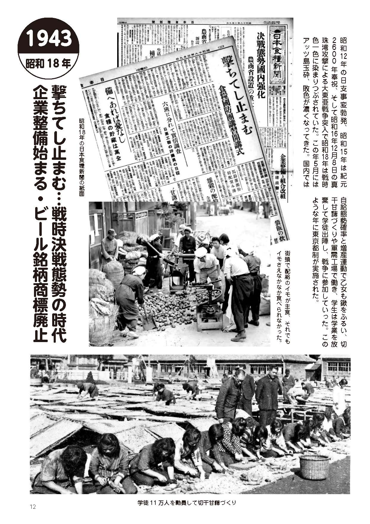 昭和100年記念出版　写真とグラフでみる昭和の食品産業の画像