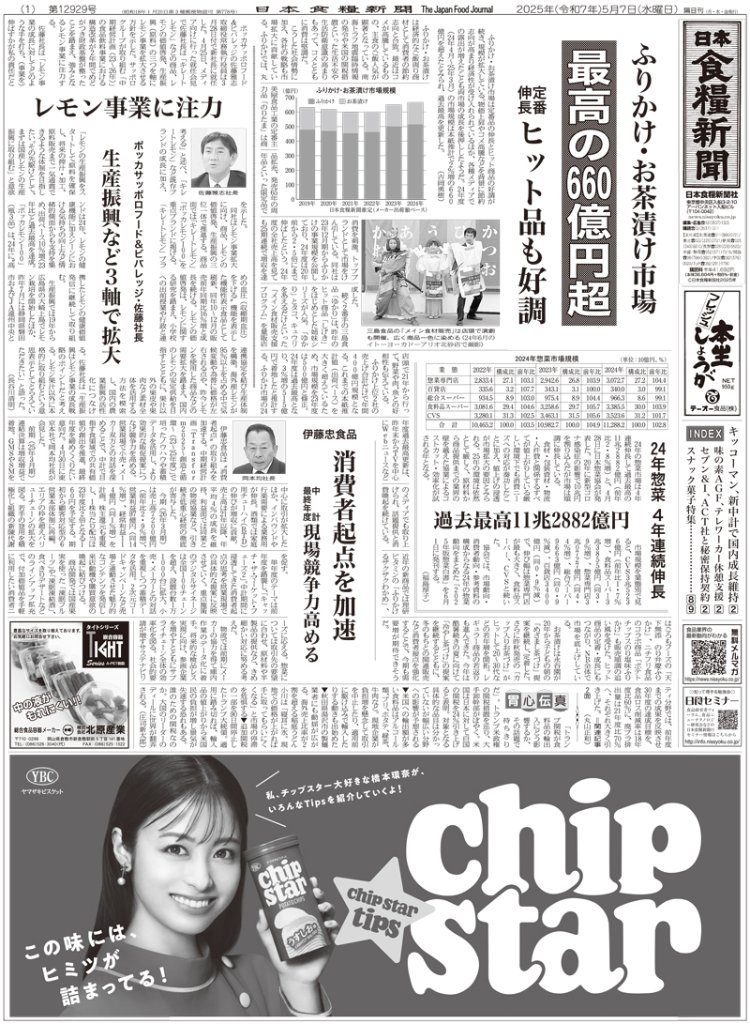 日本食糧新聞2025年5月の画像