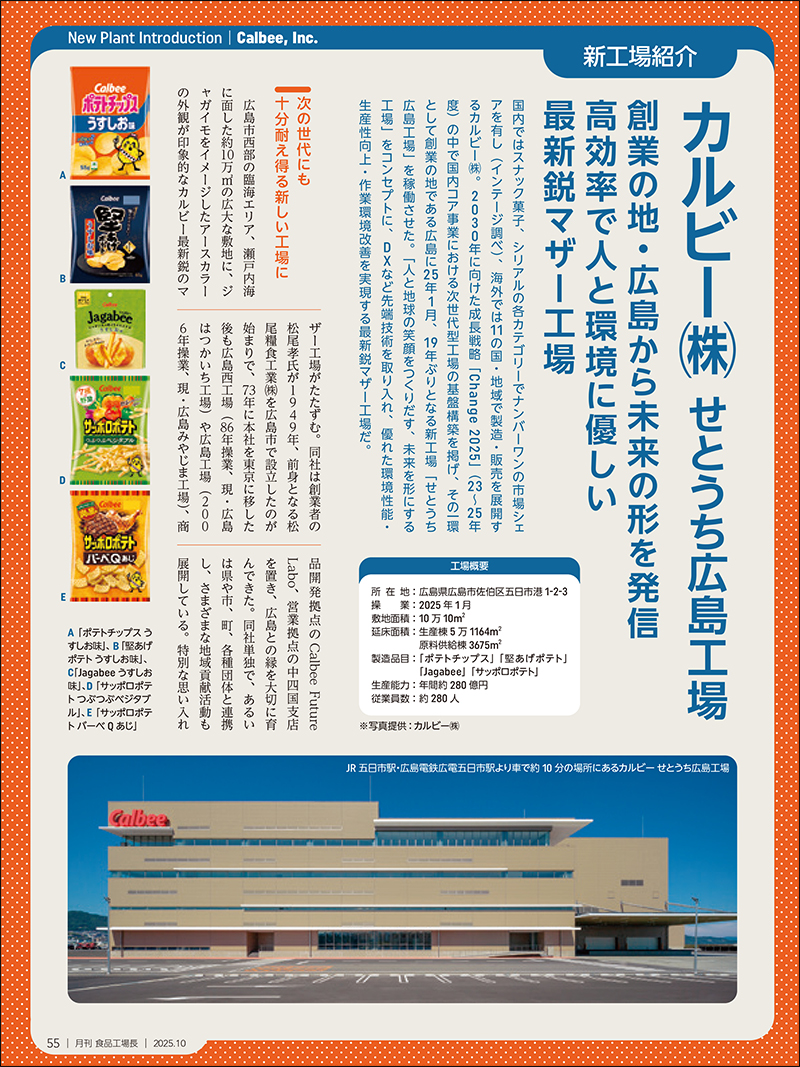 月刊食品工場長2025年10月号の画像