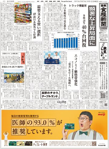 日本食糧新聞2025年10月の画像