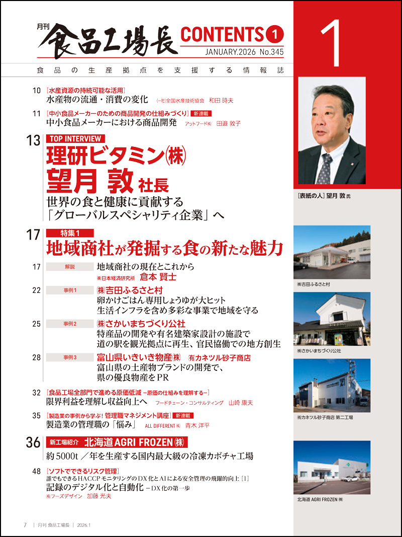 月刊食品工場長2026年1月号の画像