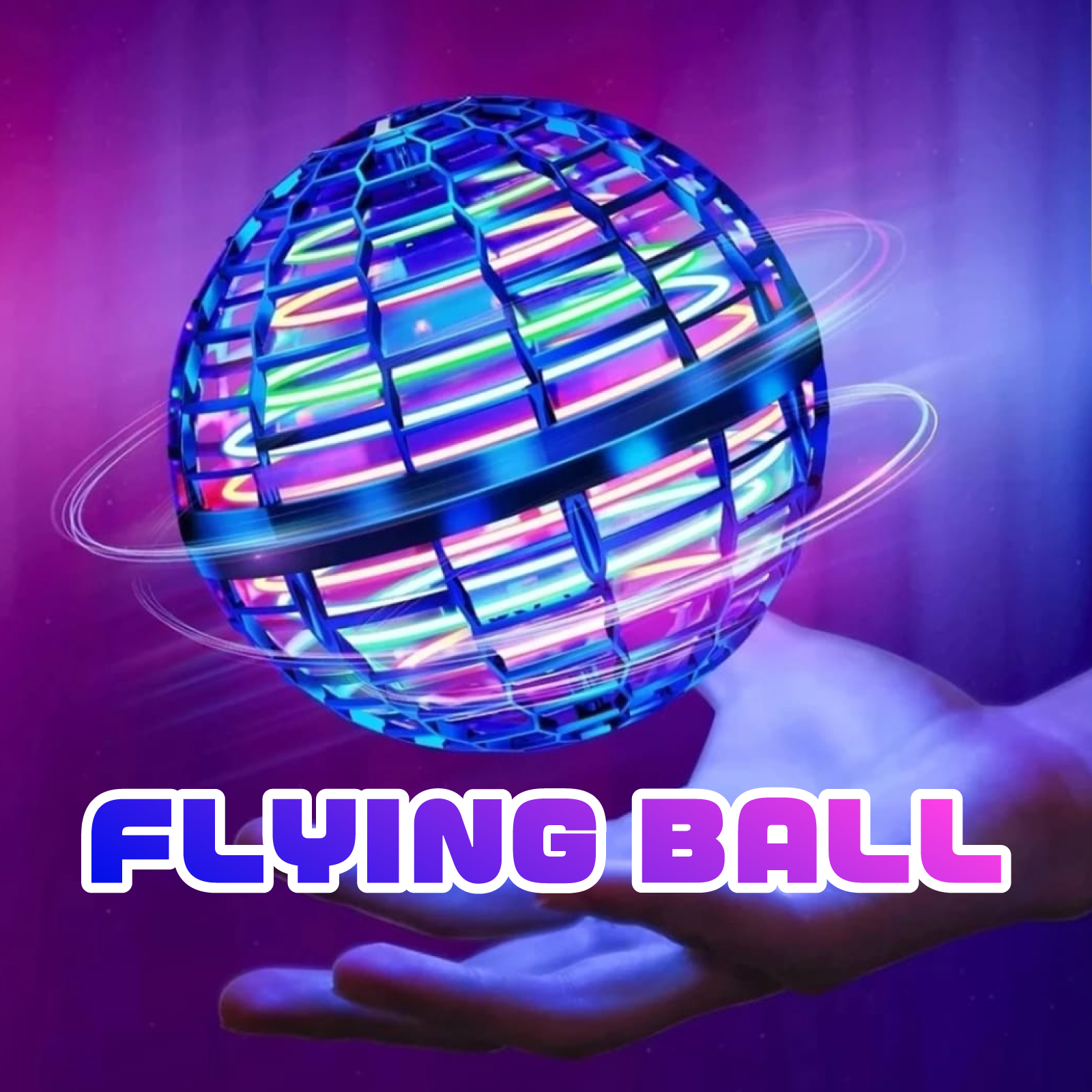 フライングボール 光る ブーメランボール ドローンおもちゃ 飛行 UFO TikTok売れ画像