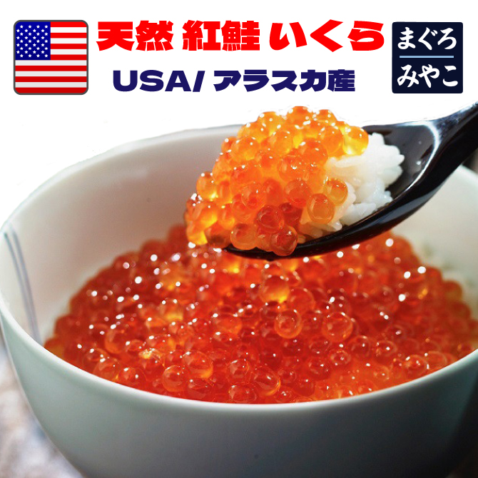 アラスカ産 天然紅鮭のイクラ醤油漬けの画像