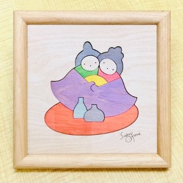 ほおずりびな　小黒三郎・お雛様の組み木絵画像