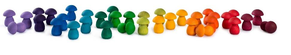 まんだら レインボーきのこ　Mandala Rainbow Mushroomsの画像