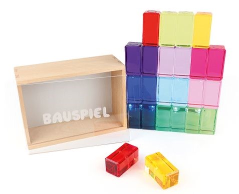 BAUSPIEL ルミナスブロック　箱入り BAUSPIEL 】ルミナスブロック 24pcs ※木箱付き【次回入荷分予約