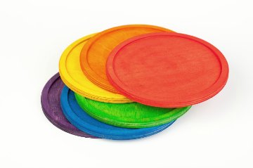 6レインボートレイ　6 Rainbow dishesの画像