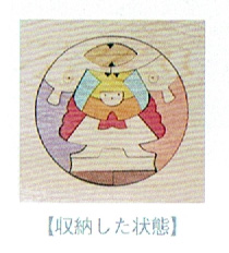 円武者とかがり火・大　小黒三郎・組み木の五月人形画像