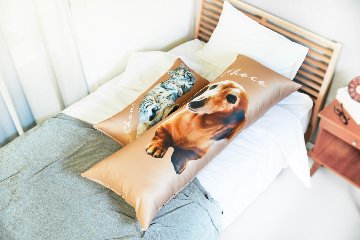 ペットちゃんのお写真で作る　うちの子定番抱き枕120×45cm（シンプル）画像