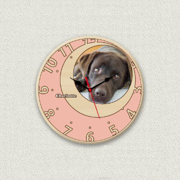 ペットのお写真からつくる！オリジナル時計 ローズピンクムーン画像