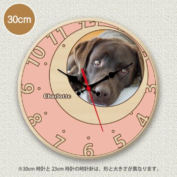 ペットのお写真からつくる！オリジナル時計 ローズピンクムーン画像