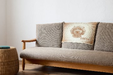 2色編みこみハーフブランケットの画像