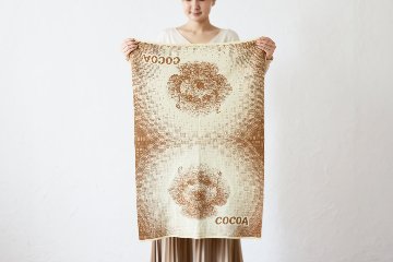 2色編みこみハーフブランケットの画像